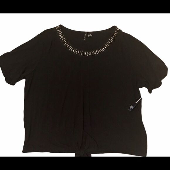 New Directions 3X NWT Black Top With Bling - Picture 1 of 9